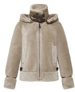 Oakwood Blouson Style Bombardier Laine Taupe " 64255 "