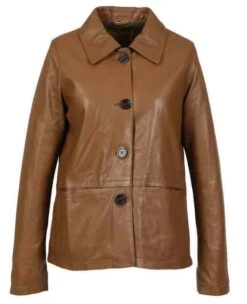 Veste Cuir Femme Agneau Fauve Oakwood " 64359 "