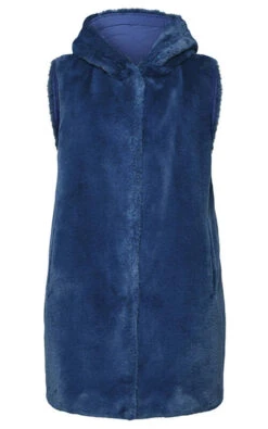 Gilet Long Sans Manches Oakwood Bleu Fonce " 64667 "