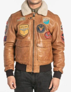 Blouson Cuir Homme Cognac Style Aviateur " MYTHIC " -Maroquinerie 001577 cognac 079493700 1622 07102019