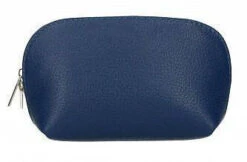 Pochette Cuir Blu " Borsello Martellato "