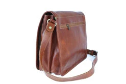 Cartable Cuir Vachette Marron " FIRENZE "