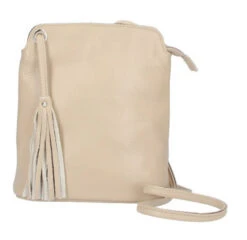 Sac Bandoulière Cuir Taupe " LEIA "