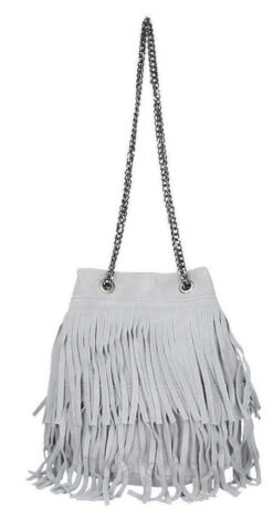 Sac Cuir Femme Gris "NAIMA"