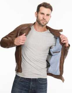 Blouson Cuir Homme Agneau Lavé Bison Style Motard Sport Tendance " 100233 " 17 Blouson Cuir Homme Agneau Lavé Bison Style Motard Sport Tendance " 100233 " -Maroquinerie 100233bison13 048491600 1611 07102021
