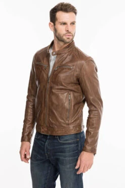 Blouson Cuir Homme Agneau Lavé Bison Style Motard Sport Tendance " 100233 " 23 Blouson Cuir Homme Agneau Lavé Bison Style Motard Sport Tendance " 100233 " -Maroquinerie 100233bison7 067532700 1611 07102021