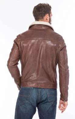 Blouson Cuir Homme Dark Cognac " NENTLEY " -Maroquinerie 101032cognac6 005954900 0949 22092020