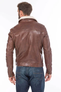 Blouson Cuir Homme Dark Cognac " NENTLEY " -Maroquinerie 101032cognac7 040328500 0949 22092020