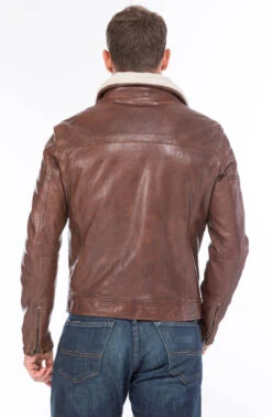 Blouson Cuir Homme Dark Cognac " NENTLEY " -Maroquinerie 101032cognac8 044067200 0949 22092020