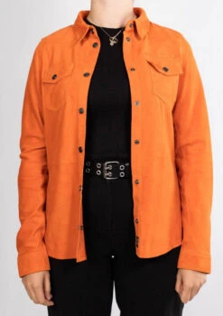 Chemise Femme Chèvre Velours Orange " 101763 " -Maroquinerie 101763orange 021417000 1650 09102023