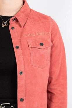 Chemise Femme Chèvre Velours Rose " 101763 " -Maroquinerie 101763rose2 075920200 1650 09102023