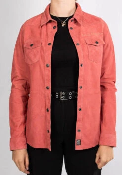 Chemise Femme Chèvre Velours Rose " 101763 " -Maroquinerie 101763rose 018862000 1650 09102023