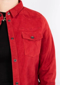 Chemise Femme Chèvre Velours Rouge " 101763 " -Maroquinerie 101763rouge2 097939900 1650 09102023