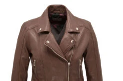 Blouson Cuir Femme Biker Agneau Bison "PANILA" -Maroquinerie 102100bisonzoom 061324300 1020 20102023