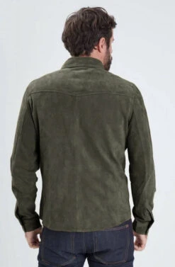 Chemise Chèvre Velours Homme Kaki " 102203 "