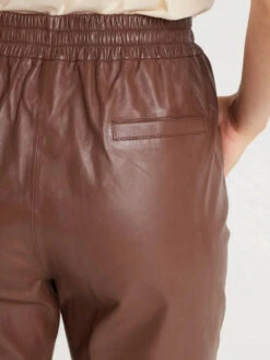 Pantalon Cuir Femme Cognac " 102379 " -Maroquinerie 102379cognaczoom 083624600 1507 28022023