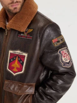 Blouson Mouton Pilote Marron " 102425 " 8 Blouson Mouton Pilote Marron " 102425 " -Maroquinerie 102425marron1 099258000 1622 28112022