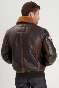 Blouson Mouton Pilote Marron " 102425 "