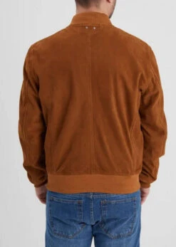 Blouson Bomber En ChĂšvre Velours "102570"