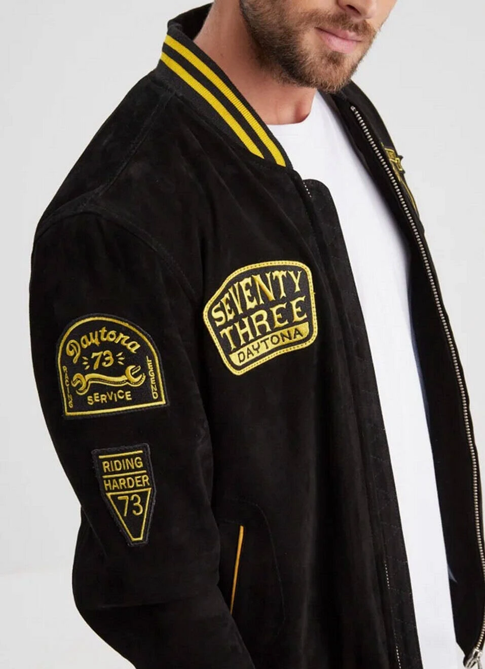 Blouson Teddy Homme Noir " 102579 " 4 Blouson Teddy Homme Noir " 102579 " – Image 4