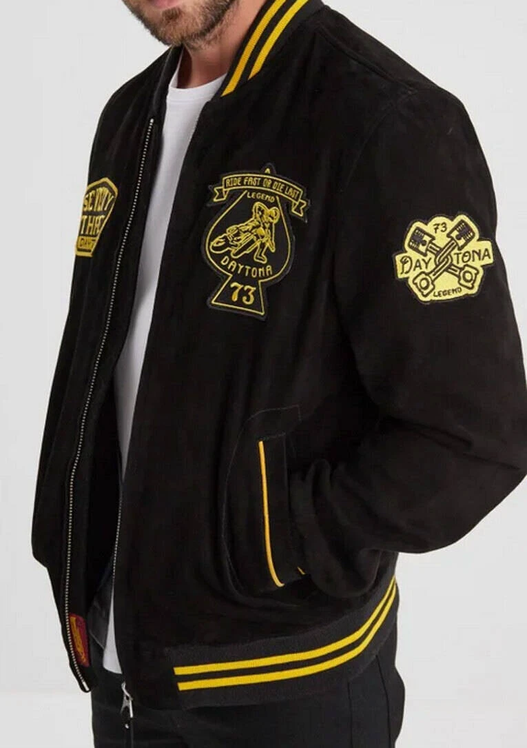 Blouson Teddy Homme Noir " 102579 " 2 Blouson Teddy Homme Noir " 102579 " – Image 2