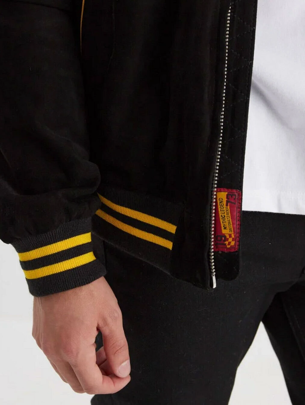 Blouson Teddy Homme Noir " 102579 " 5 Blouson Teddy Homme Noir " 102579 " – Image 5