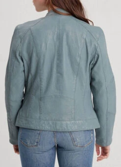 Blouson Cuir Femme Style Motard Bluestorm " 102581 "