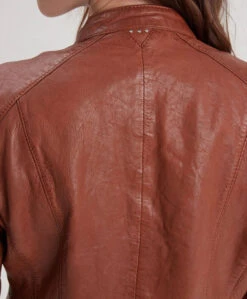 Blouson Cuir Femme Style Motard Cognac " 102581 " 6 Blouson Cuir Femme Style Motard Cognac " 102581 " -Maroquinerie 102581cognaczoom 039673300 1507 28022023