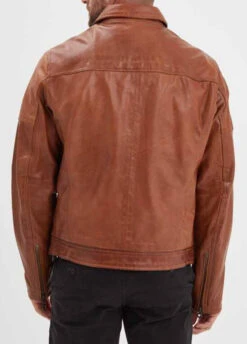 Blouson Cuir Homme Cognac " 102615 "