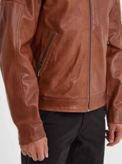 Blouson Cuir Homme Cognac " 102615 " -Maroquinerie 102615cognaczoom1 069135300 1648 12092023