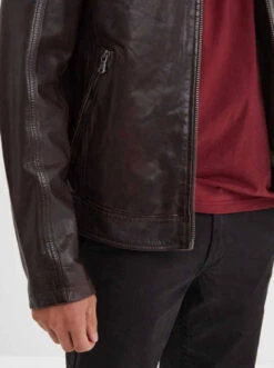 Blouson Cuir Homme Marron " 102615 " -Maroquinerie 102615marrondetail 057092600 1648 12092023