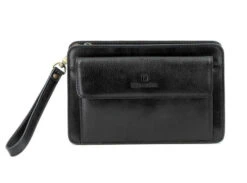 Hexagona Pochette 2 Soufflets Cuir Vachette Noir " 110482 " -Maroquinerie 110482 noir face 047710700 1747 12102019