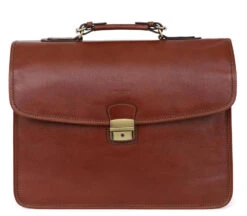 Hexagona Cartable Cuir Marron " 119099 " -Maroquinerie 11909922001 039579600 0955 17032023