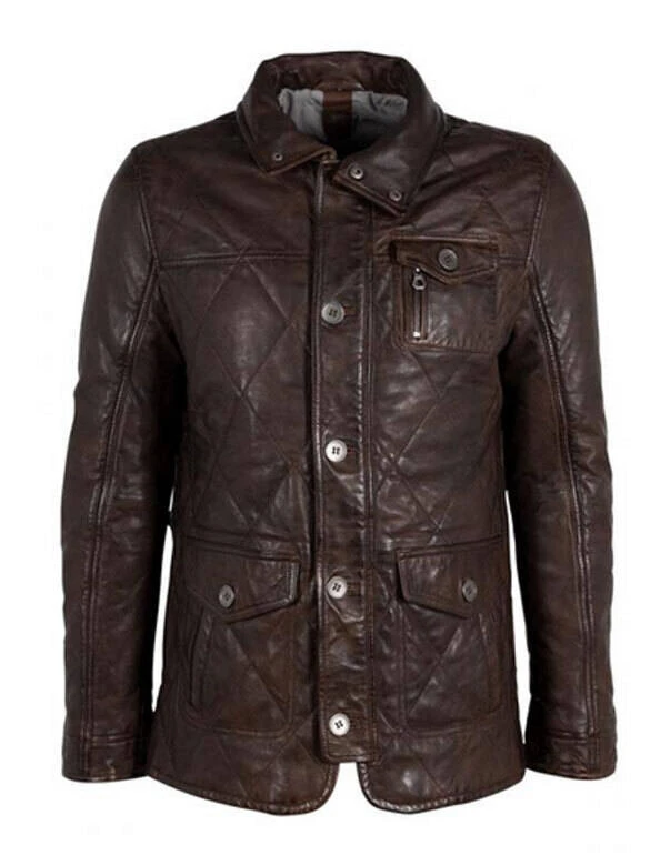 GIPSY Veste Cuir Homme Marron " KALISDO " 2 GIPSY Veste Cuir Homme Marron " KALISDO " – Image 2