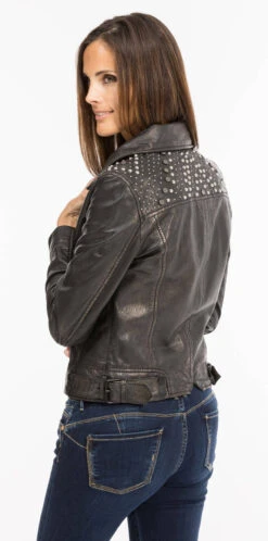 GIPSY Blouson Cuir Femme Noir "13272" -Maroquinerie 13272 noir 10 090931300 1606 11102021