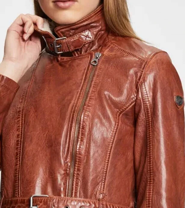 GIPSY Trois Quart Cuir Femme Cognac " TAMALA " 3 GIPSY Trois Quart Cuir Femme Cognac " TAMALA " – Image 3