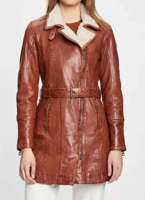 GIPSY Trois Quart Cuir Femme Cognac " TAMALA " 4 GIPSY Trois Quart Cuir Femme Cognac " TAMALA " – Image 4