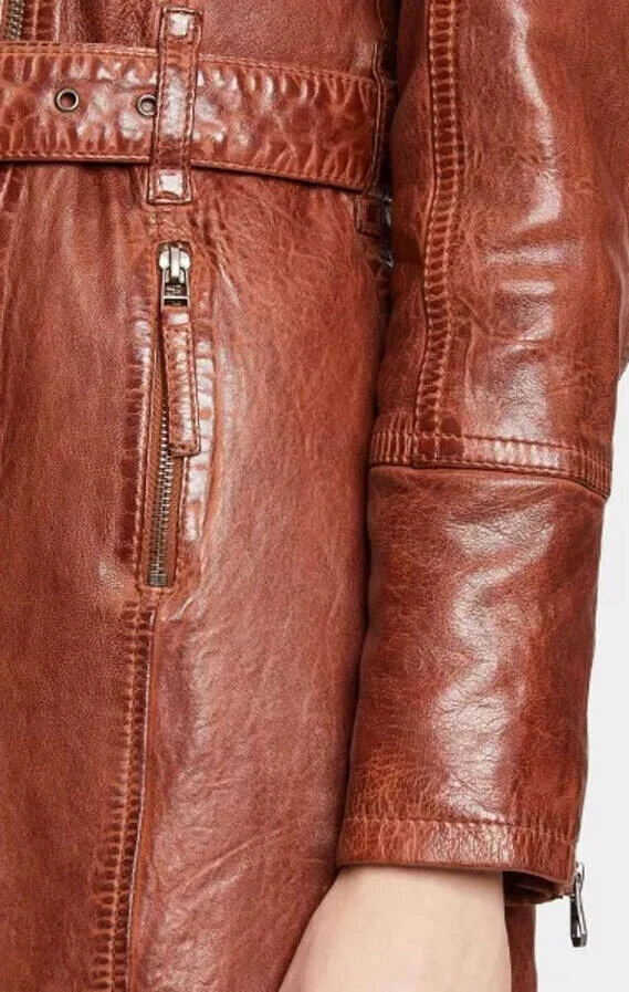 GIPSY Trois Quart Cuir Femme Cognac " TAMALA " 2 GIPSY Trois Quart Cuir Femme Cognac " TAMALA " – Image 2