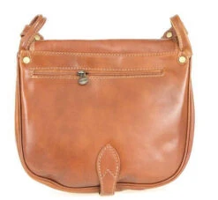 Sacoche Cuir Vachette Cognac " TONIA "