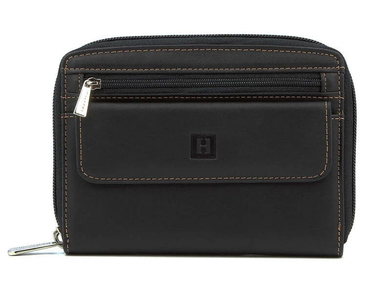 Hexagona Pochette Cuir Vachette Noir " 151125 " 3 Hexagona Pochette Cuir Vachette Noir " 151125 " – Image 3