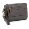 Hexagona Pochette Cuir Vachette Marron "154193"