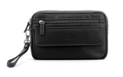 Hexagona Pochette Cuir Vachette Noir "154193" -Maroquinerie 154193 noir face 011197300 1753 12102019
