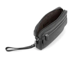 Hexagona Pochette Cuir Vachette Noir "154193" -Maroquinerie 154193 noir ouvert 098588900 1753 12102019