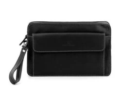 Hexagona Pochette Cuir Vachette Noir " 154194 " -Maroquinerie 154194 noir face 004414900 1754 12102019