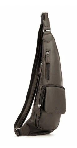 Hexagona Sacoche Cuir Vachette Marron " 154828 "