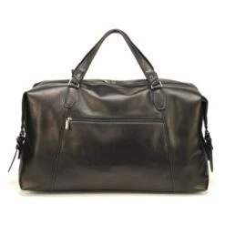 Sac De Voyage Grand Modèle Cuir Plongé Noir Bleu " 1589-20 "