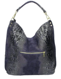 Sac Cuir Vachette Blu "LUISA"