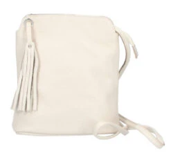 Sac Bandoulière Cuir Beige " LEIA "