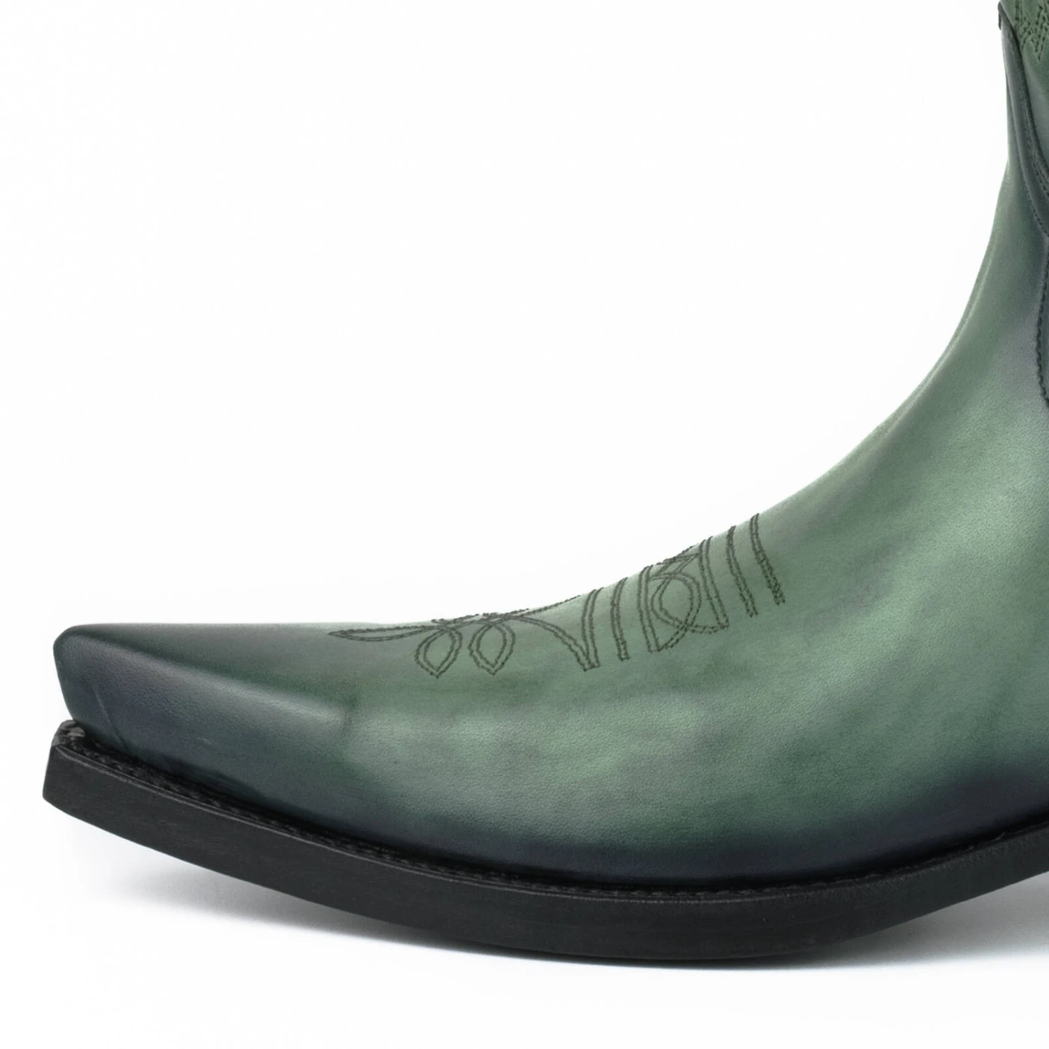 Santiags Cuir Vintage Verde MAYURA " 1920V " 4 Santiags Cuir Vintage Verde MAYURA " 1920V " – Image 4