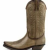 Santiags Cuir Vintage Taupe MAYURA " 1920V "